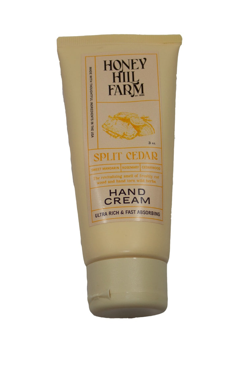 Honey Hill Farm Hand Cream Split Cedar 3 oz Sohnrey Family Foods