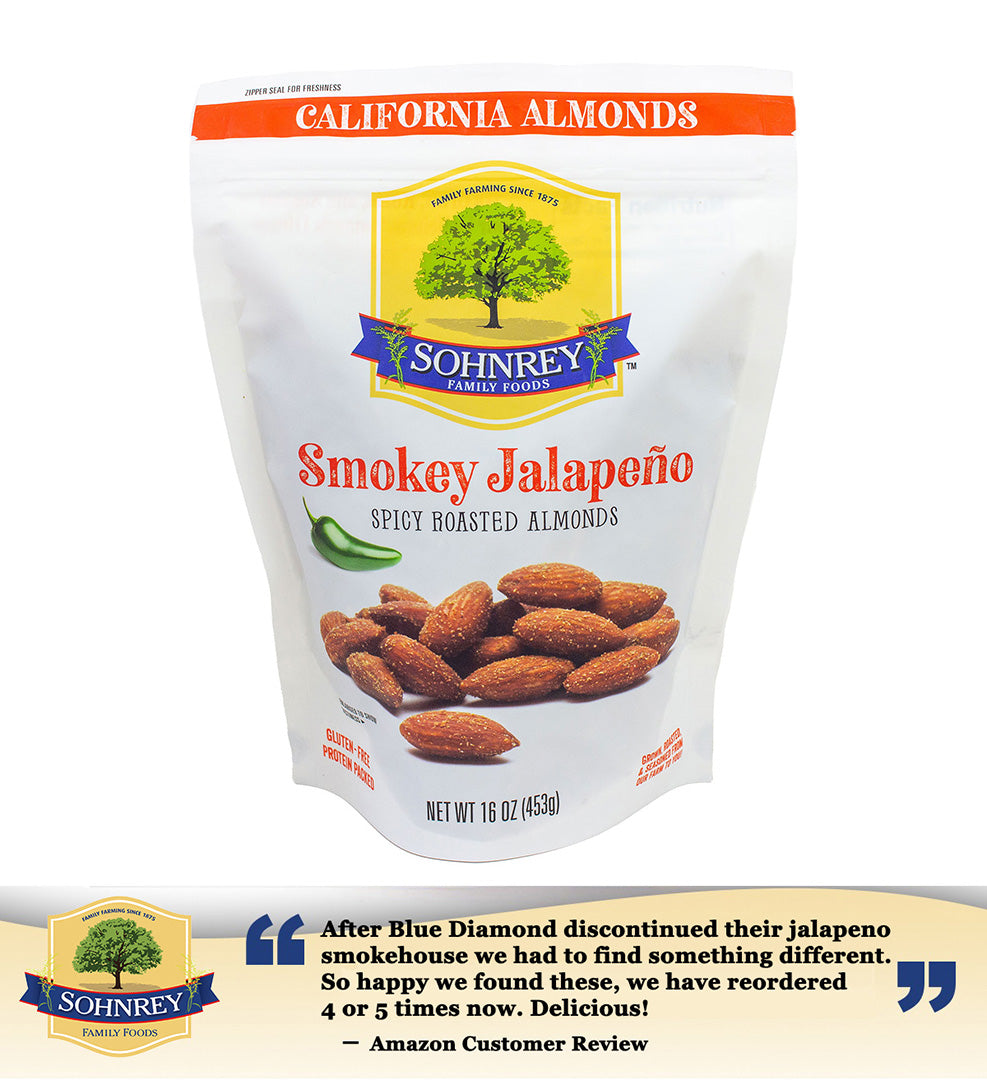 Seasoned Smokey Jalapeno Almonds | Sohnrey Flavored Almonds