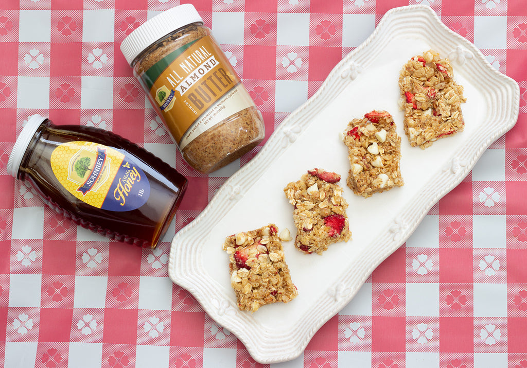 No-Bake Almond Butter Strawberry Oat Bars