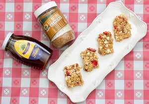 No-Bake Almond Butter Strawberry Oat Bars