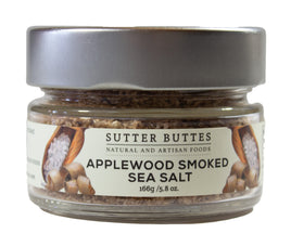 Sutter Buttes Olive Oil & Co |Natural And Artisan Foods | Applewood Smoked Sea Salt | 5.8oz / 166g