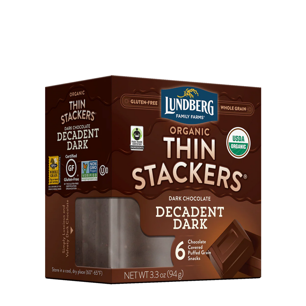 Organic Chocolate Decadent Dark Thin Stackers By Lundberg