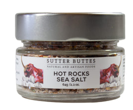 Sutter Buttes Olive Oil & Co |Natural And Artisan Foods | Hot Rocks Sea Salt | 5.8oz / 166g