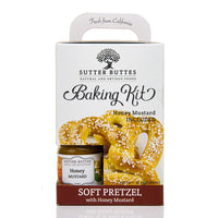 Pretzel Baking Kit with Honey Mustard By Sutter Buttes Olive Oil Co.