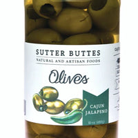 Sutter Buttes Olive Oil Co. | Natural & Artisan Foods | Jalapenos Stuffed Olives | Cajun Jalapenos