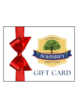Sohnrey Family Foods Website Gift Cards