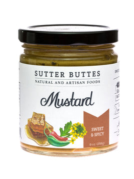 Sutter Buttes Olive Oil Co. | Natural & Artisan Foods | Mustard Sweet&Spicy | 9oz