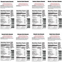 8-Pack Variety of 1.5 oz Roasted and Flavored Almonds