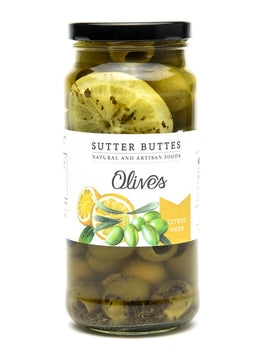 Aceitunas de hierbas cítricas de Sutter Buttes Olive Oil Co. | 10 onzas 