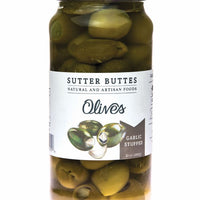 Garlic Stuffed Olives By Sutter Buttes Olive Oil Co.