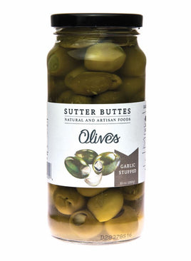 Aceitunas Rellenas De Ajo De Sutter Buttes Olive Oil Co. | 10 onzas