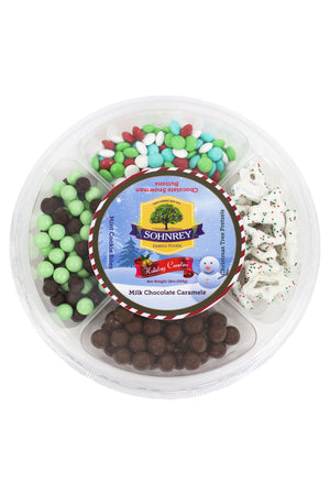 Assorted Christmas Candy Round Tray (18 oz)