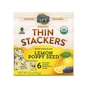 Organic Lemon Poppy Seed Thin Stackers by Lundberg Family Farms