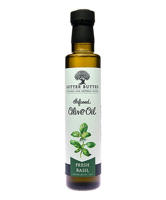 Fresh Basil Infused Olive Oil By Sutter Buttes Olive Oil Co.